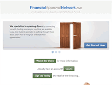 Tablet Screenshot of financialapprovalnetwork.com